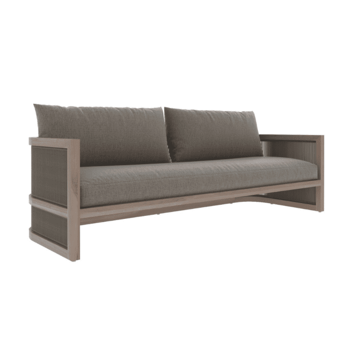 Bali Double Armchair - Zebrano Outdoor modern teak outdoor armchair