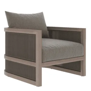 Bali Tekli Koltuk – Zebrano Outdoor teak ve halatlı dış mekan koltuğu