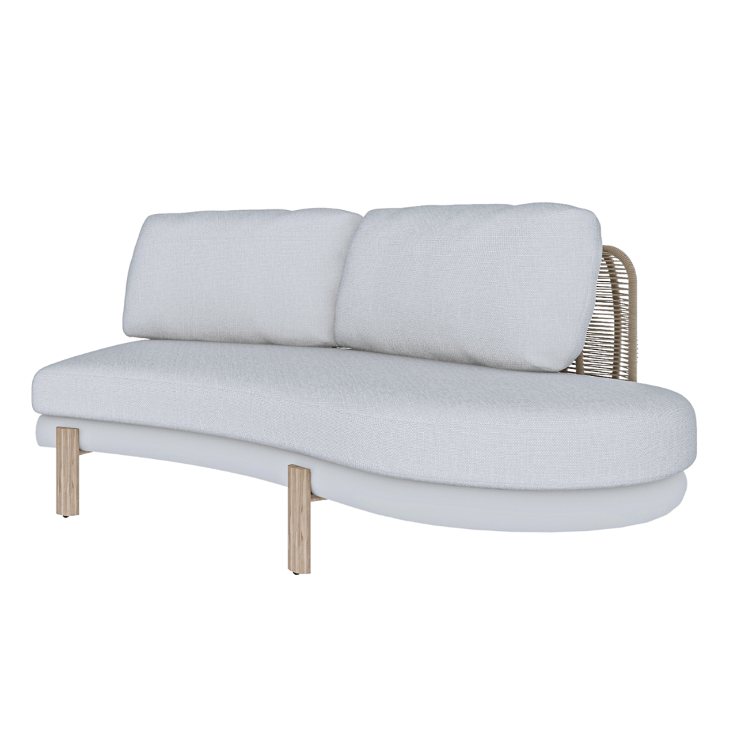 Halfmoon İkili Sağ Modül – Zebrano Outdoor sağ taraflı dış mekan koltuk