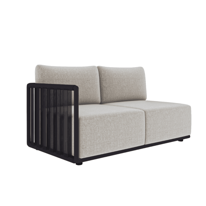 Loop İkili Sol Modül – Zebrano Outdoor modern dış mekan koltuğu