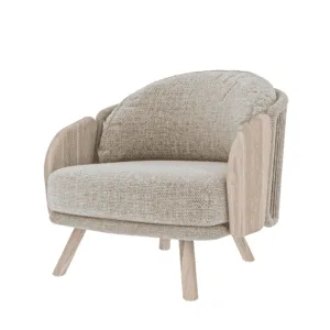 Lotus Outdoor Single Armchair - Teak Wood Outdoor Furniture - Zebrano