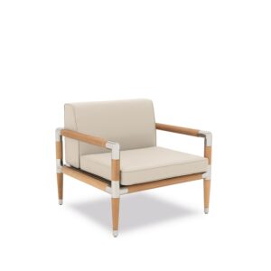 Marina Teak Tekli Koltuk – Zebrano Outdoor modern teak dış mekan koltuk modeli