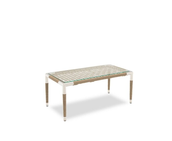 Marina Rope Side Table - Rope wrapped modern outdoor coffee table