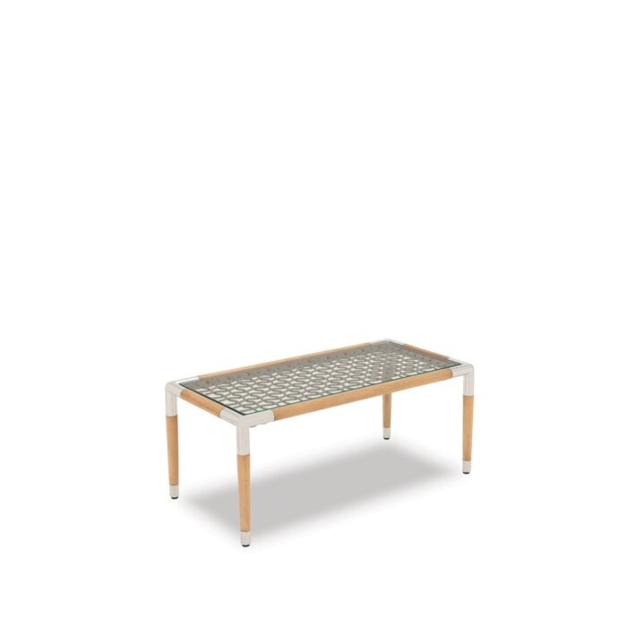 Marina Teak Yan Sehpa – Zebrano Outdoor modern teak dış mekan sehpası