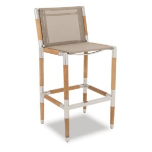 Marina Teak Bar Sandalyesi – Zebrano Outdoor dış mekan yüksek sandalye