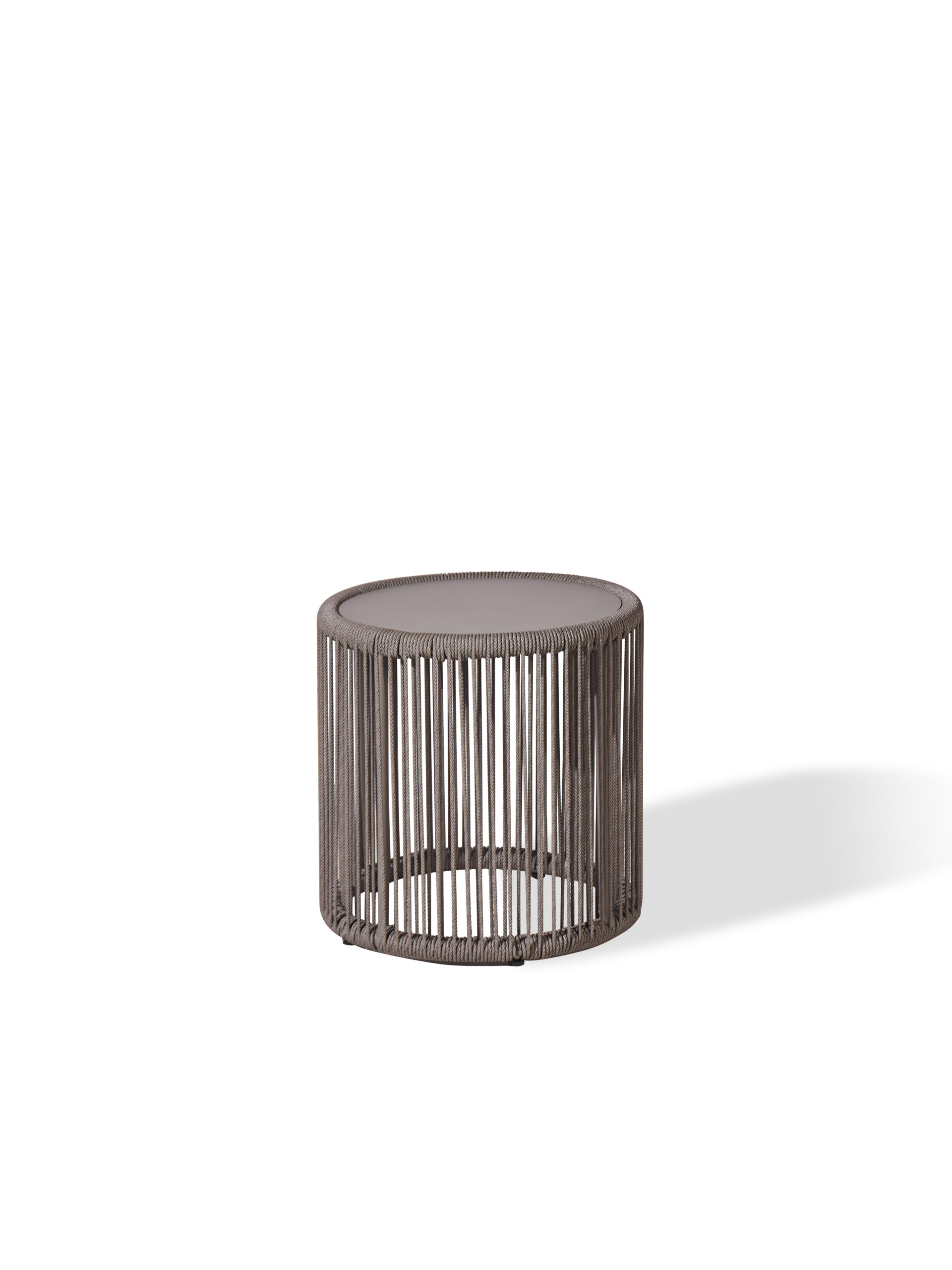 Zebrano Artist örgü detaylı alüminyum dış mekan yan sehpa – modern bahçe mobilyası