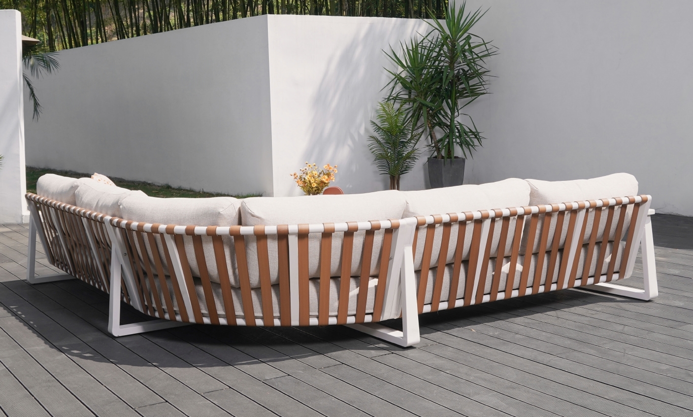 150988.01 Leather corner sofa set of 4（2）