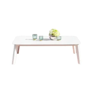 grid coffee table, white outdoor coffee table, modern garden coffee table