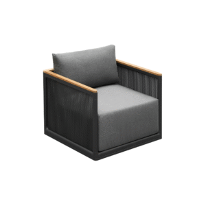 haven single armchair, modern outdoor armchair, garden armchair with teak arm