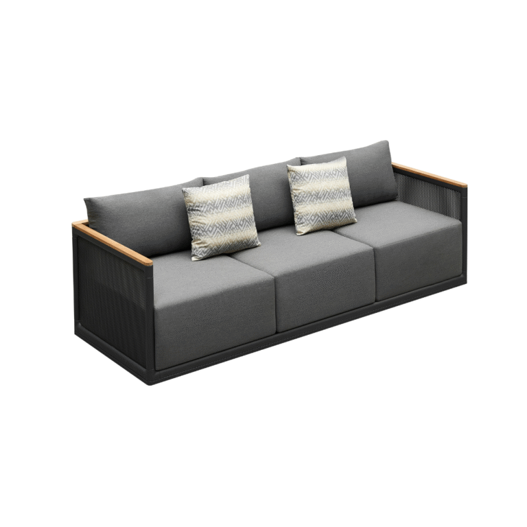 haven triple armchair, modern triple armchair for outdoor, garden aluminum armchair