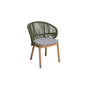 jumbo outdoor chair, garden chair with green mesh back, comfortable modern balcony chair