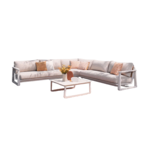 Leather Corner Sofa - outdoor corner sofa set with natural leather details