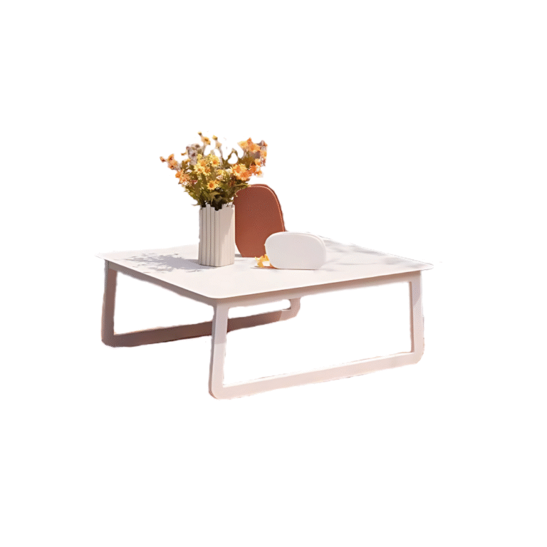 Leather Center Table - modern outdoor coffee table in square form