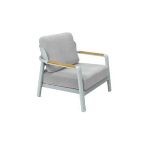 Mili Single Armchair - modern outdoor armchair with wooden details