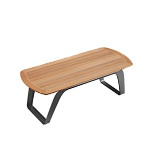 Onda Table - outdoor wooden table design with aluminum legs
