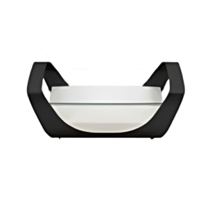 Onda Center Table - aluminum body glass surface outdoor coffee table