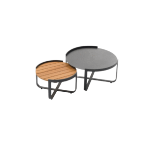 orlando coffee table, double coffee table set for outdoor, teak and aluminum garden coffee table