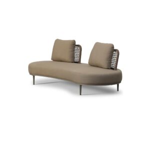 Crown outdoor double armchair - modern garden armchair with mesh back detail