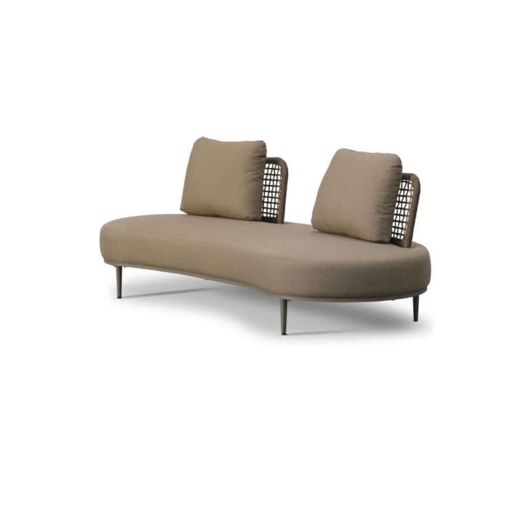 Crown outdoor double armchair - modern garden armchair with mesh back detail