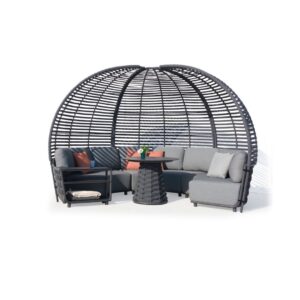 ug Cabana Gazebo - mesh domed garden sunshade Zebrano Outdoor