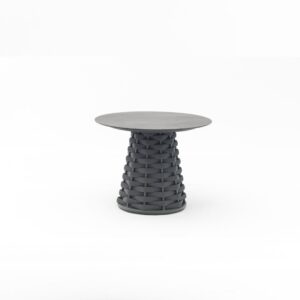 Hug round garden table - outdoor mesh detailed table Zebrano Outdoor