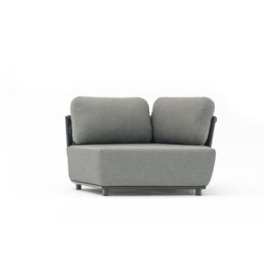 Hug right module - modular outdoor right armchair Zebrano Outdoor