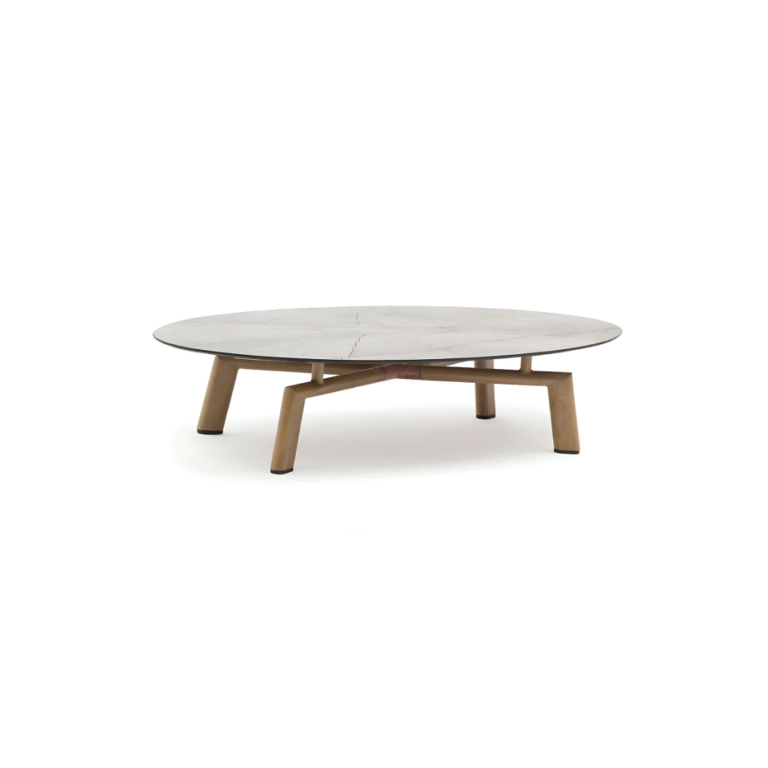 Lounge Orta Sehpa Zebrano Outdoor Modern Yuvarlak Tasarım Bahçe Mobilyası