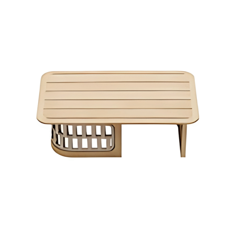 Riva Center Coffee Table Zebrano Outdoor Wood-Look Weave Weave Detailed Garden Furniture
