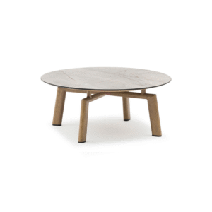 Lounge Center Coffee Table Zebrano Outdoor Modern Round Design Garden Furniture