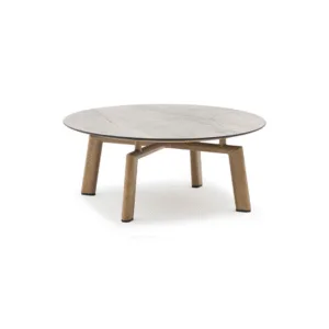 Lounge Orta Sehpa Zebrano Outdoor Modern Yuvarlak Tasarım Bahçe Mobilyası