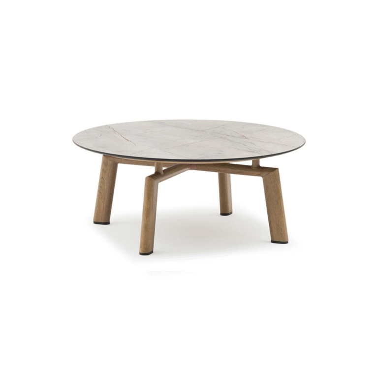 Lounge Center Coffee Table Zebrano Outdoor Modern Round Design Garden Furniture