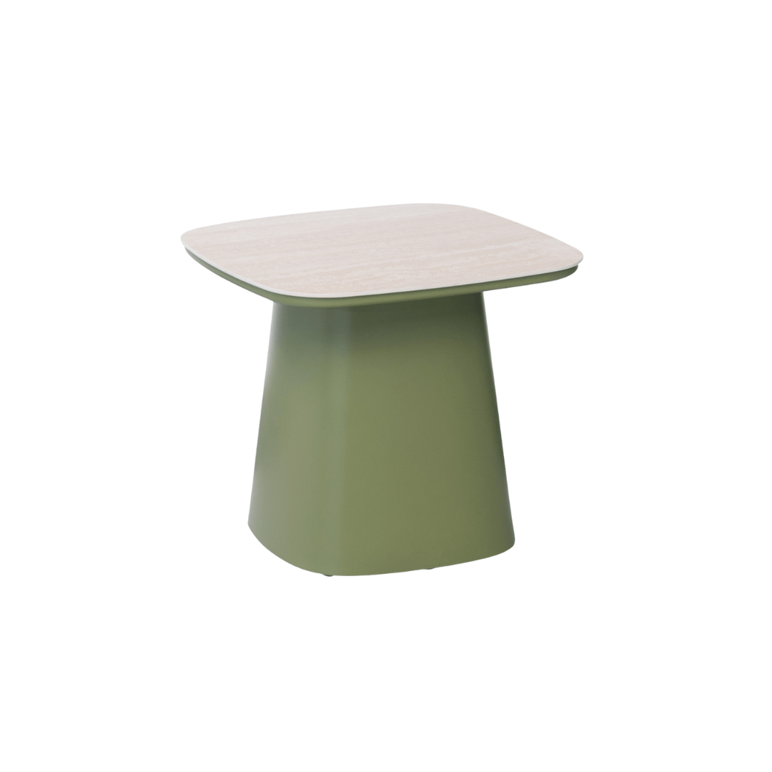 Vatican Alu Side Table Zebrano Outdoor Green Stem Minimal Design Modern Garden Furniture