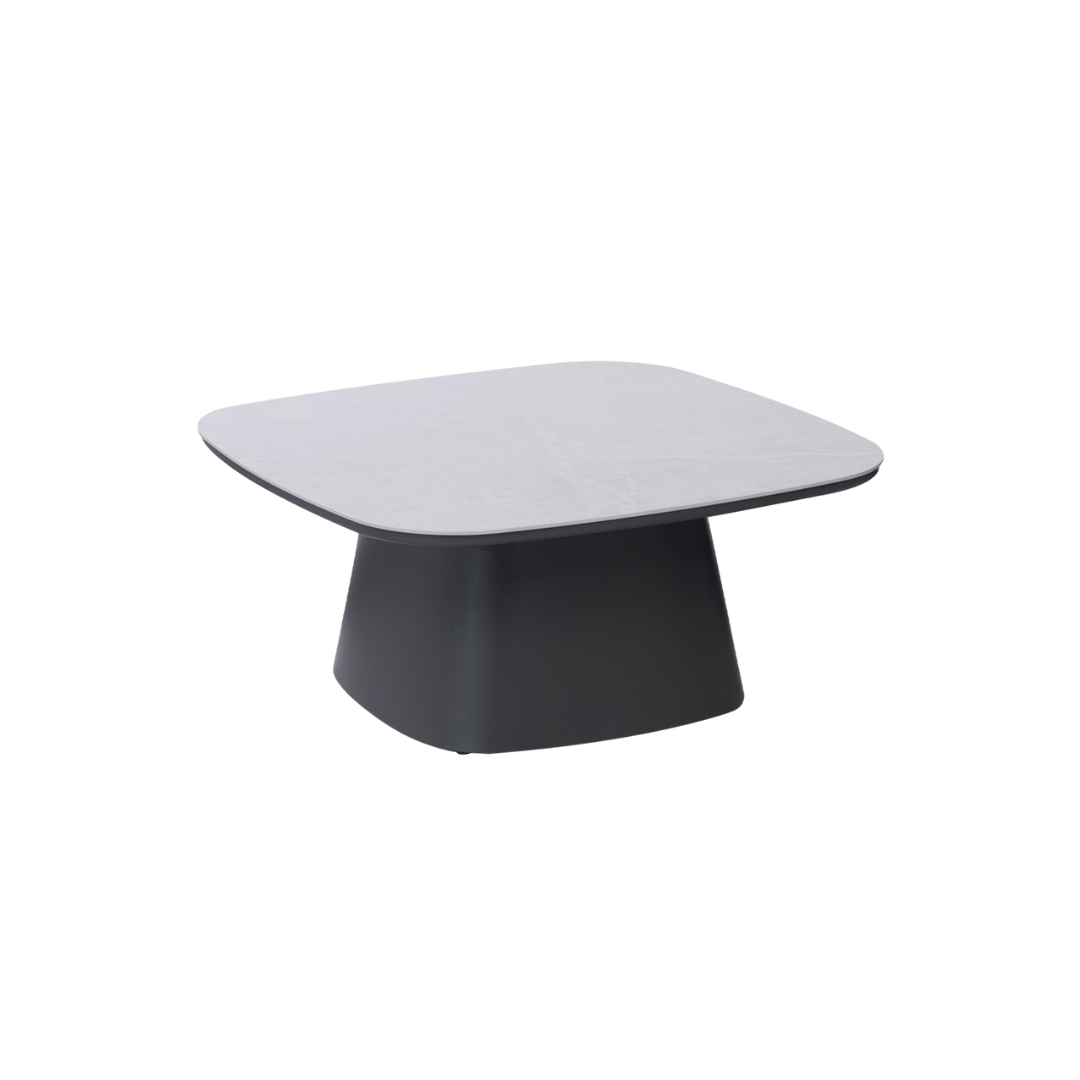 Vatican Alu Orta Sehpa Zebrano Outdoor Gri Minimal Tasarım Modern Bahçe Mobilyası