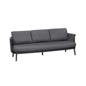 Vatican Alu Triple Armchair Zebrano Outdoor Anthracite Gray Modern Premium Garden Furniture