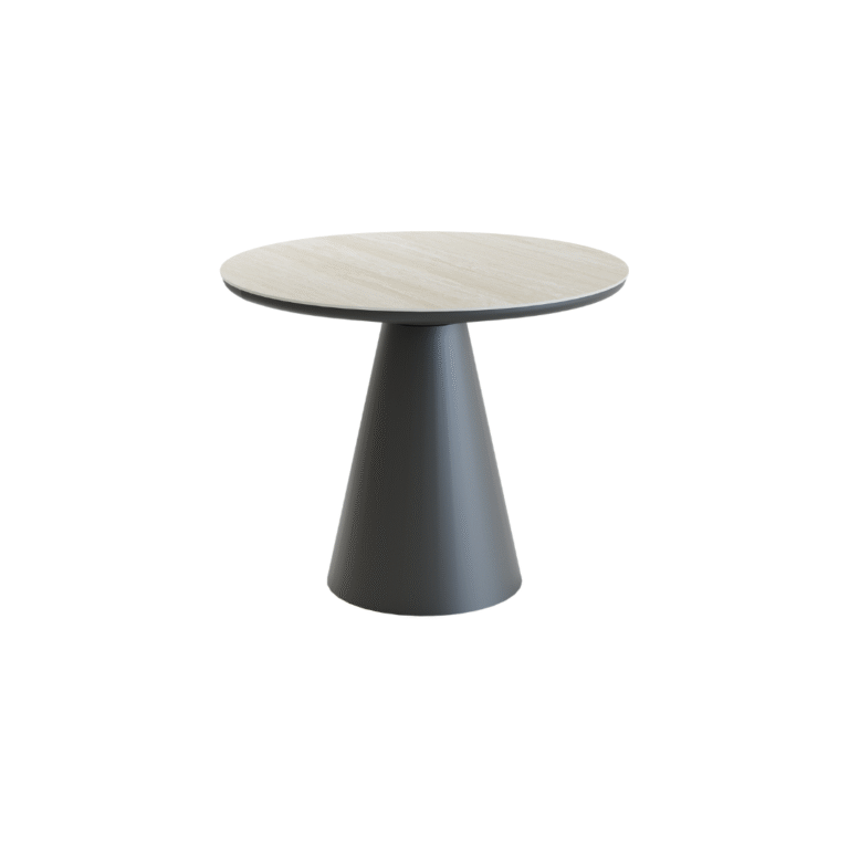 Vatican Alu Table Zebrano Outdoor Round Minimal Design Garden Furniture